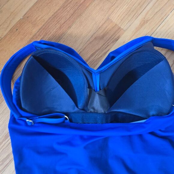 Land's End 18D swimsuit Tummy Control Skirted Resortwear Beach Vacation - Picture 7 of 11